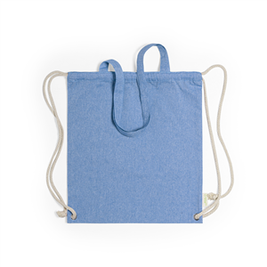 Zainetto sacca personalizzato in cotone riciclato con manici FENIN MKT6833 - Blu