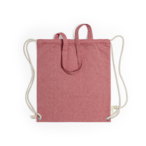 Zainetto sacca personalizzato in cotone riciclato con manici FENIN MKT6833 - Rosso