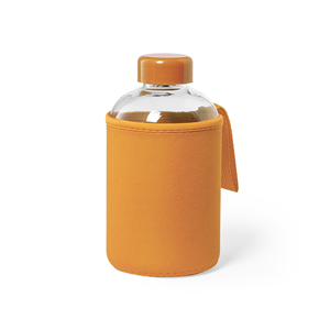 Bottiglia in vetro con guaina in neoprene 600 ml FLABER MKT6870 - Arancio