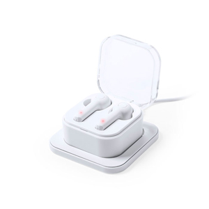 Auricolari personalizzati con stazione di ricarica wireless BENYER MKT6891 - Bianco