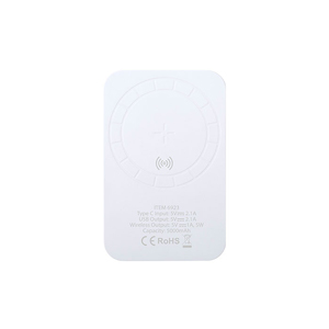 Wireless power bank da 5000mAh VEKMAR MKT6923 - Bianco