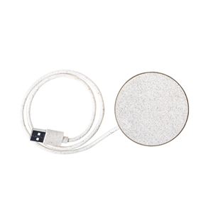 Caricatore wireless personalizzato in cartone riciclato e fibra di grano BROTOX MKT6929 - Neutro