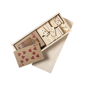 Set 2 giochi da tavolo in legno HALIN MKT6933 - Neutro