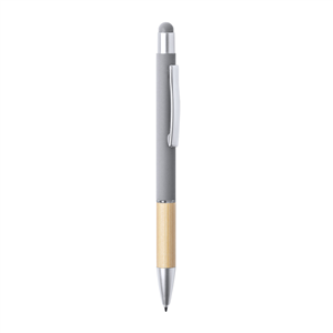 Penna in alluminio e bamboo con touch screen ZABOX MKT6938 - Grigio