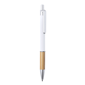 Penna in alluminio e bamboo personalizzabile CHIATOX MKT6939 - Bianco
