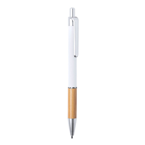 Penna in alluminio e bamboo personalizzabile CHIATOX MKT6939 - Bianco