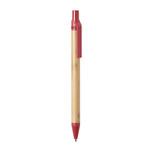 Penna sfera in bamboo e fibra di grano ROAK MKT6941 - Rosso