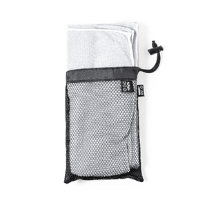 Asciugamano sport in spugna di rpet 50x100 cm SLASH MKT6980 - Bianco