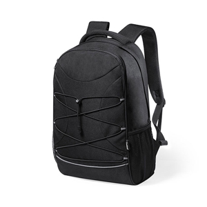 Zaino per viaggio personalizzato in rpet con porta pc BERNY MKT6982 - Nero