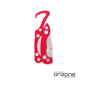 Multi utensile in acciaio inox con 6 funzioni Orizons BORTH MKT7291 - Rosso