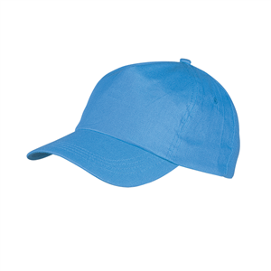Cappellino baseball personalizzato in cotone 5 pannelli SPORT MKT8072 - Azzurro