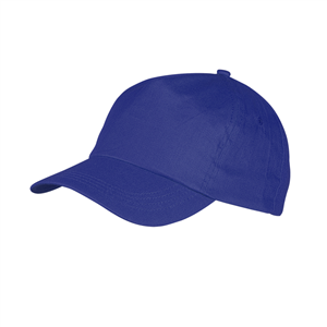 Cappellino baseball personalizzato in cotone 5 pannelli SPORT MKT8072 - Blu