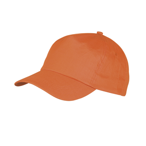 Cappellino baseball personalizzato in cotone 5 pannelli SPORT MKT8072 - Arancio