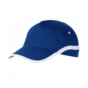 Cappellino sport in cotone LINE MKT8544 - Blu - Bianco