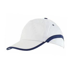 Cappellino sport in cotone LINE MKT8544 - Bianco - Blu Navy