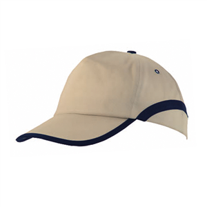 Cappellino sport in cotone LINE MKT8544 - Kaki - Blu Navy