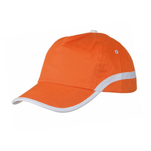 Cappellino sport in cotone LINE MKT8544 - Arancione - Bianco