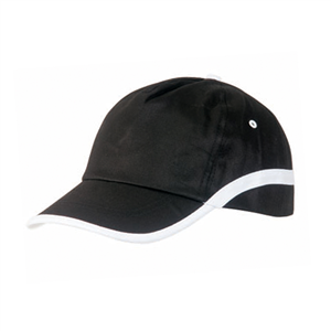 Cappellino sport in cotone LINE MKT8544 - Nero - Bianco