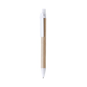 Penna a sfera ecologica in cartone riciclato COMPO MKT9696 - Bianco