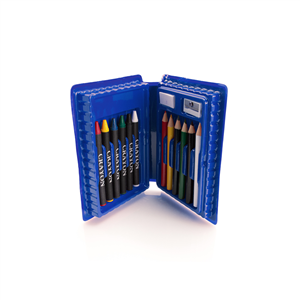 Set di matite e pastelli colorati CLOWN MKT9710 - Blu