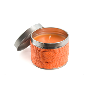 Candela aromatica in metallo con SHIVA MKT9718 - Arancio