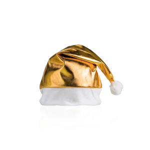 Cappello Babbo Natale personalizzato in poliestere SHINY MKT9833 - Oro