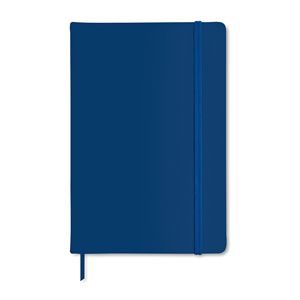 Taccuino promozionale con elastico e copertina in poliuterano soft in formato A5 ARCONOT MO1804 - Blu