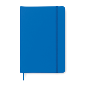 Taccuino promozionale con elastico e copertina in poliuterano soft in formato A5 ARCONOT MO1804 - Blu Royal