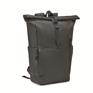 Zaino rolltop per pc in rpet per 15 pollici VALLEY ROLLPACK MO2051 - Nero