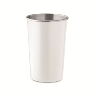 Bicchiere riutilizzabile in acciaio inox riciclato 300ml FJARD MO2063 - Bianco