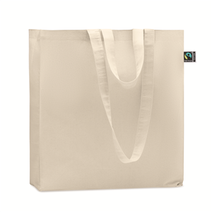Shopping bag personalizzata in cotone equosolidale 180gr cm 38x42x12 OSOLE ++ MO2094 - Beige