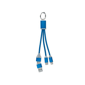Portachiavi con cavo di ricarica BLUE MO2141 - Blu Royal