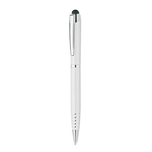 Penna  in alluminio riciclato con  touch screen FLORINA MO2157 - Bianco