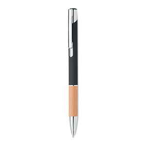 Penna in alluminio con impugnatura in bamboo SPARTA MO2159 - Nero