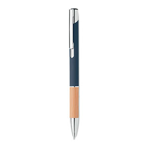 Penna in alluminio con impugnatura in bamboo SPARTA MO2159 - Blu