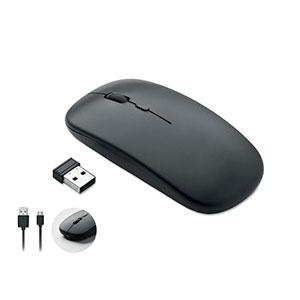 Mouse ottico senza fili CURVY C MO2222 - Nero