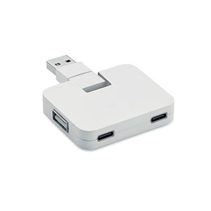 Multiporta USB da 4 porte 2.0 SQUARE-C MO2254 - Bianco