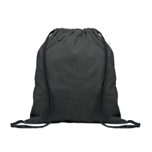 Zainetto sacca in cotone riciclato CABETRI COLOUR MO2402 - Nero