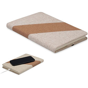 Quaderno con caricatore wireless CORTONA MO2734 - Beige