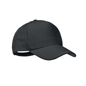 Cappellino personalizzato in canapa 5 pannelli NAIMA CAP MO6176 - Nero