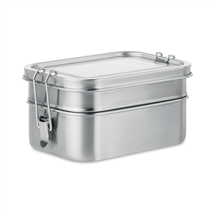 Lunch box DOUBLE CHAN MO6212 - Silver Opaco
