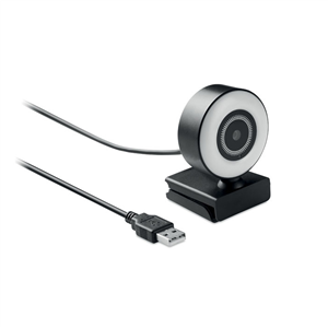 Webcam HD1080P e luce ad anello LAGANI MO6395 - Nero