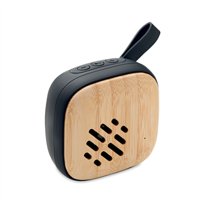 Speaker wireless personalizzato in bamboo MALA MO6400 - Nero