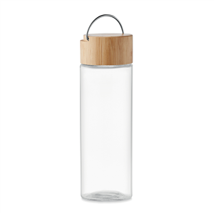 Borraccia in vetro con tappo in legno 500 ml AMELAND MO6413 - Trasparente