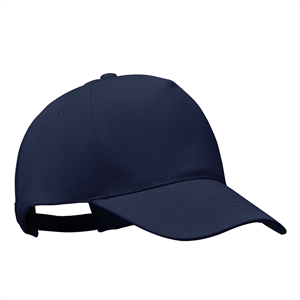 Cappellino personalizzato in cotone organico 5 pannelli BICCA CAP MO6432 - Blu