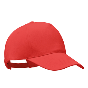 Cappellino personalizzato in cotone organico 5 pannelli BICCA CAP MO6432 - Rosso