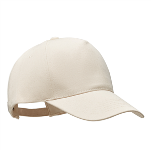 Cappellino personalizzato in cotone organico 5 pannelli BICCA CAP MO6432 - Beige