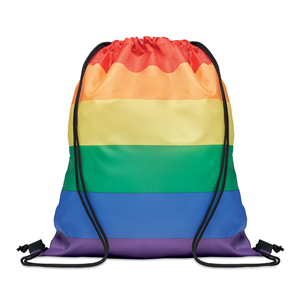 Zainetto sacca personalizzato arcobaleno BOW MO6436 - Multicolore