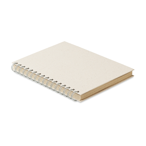 Quaderno a spirale ecologico in carta di erba in formato A5 GRASS BOOK MO6541 - Beige