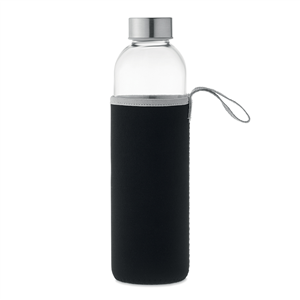 Borraccia in vetro con guaina in neoprene 750 ml UTAH LARGE MO6545 - Nero